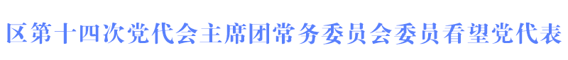 区第十四次党代会主席团常务委员会委员看望党代表