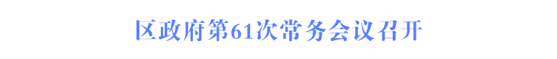 区政府第61次常务会议召开